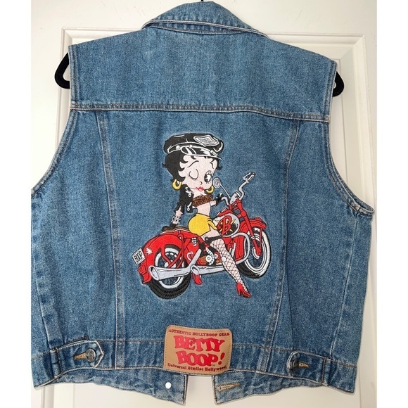 Universal Studios Jackets & Blazers - Vintage Betty Boop Universal Studios Denim Vest - L